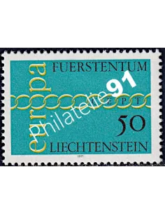 timbre du LIECHTENSTEIN n° 487 - EUROPA - 1971