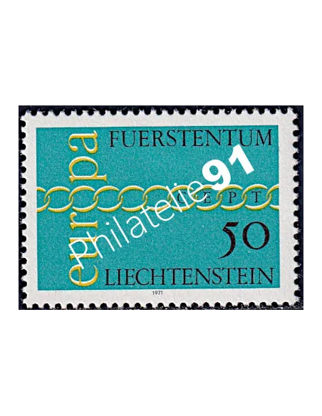 timbre du LIECHTENSTEIN n° 487 - EUROPA - 1971
