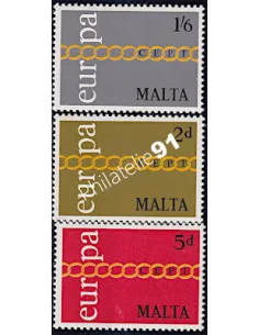 Timbres de Malte n° 424 à 426, EUROPA 1971, Timbres d'Europe