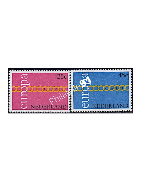 Timbres des Pays-Bas n° 932-933, EUROPA 1971, Timbres d'Europe