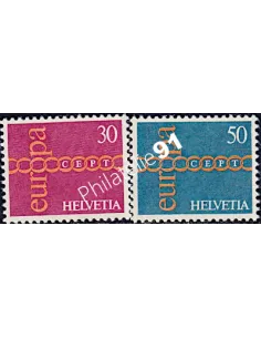 Timbres de Suisse n° 882-883, EUROPA 1971, Timbres d'Europe