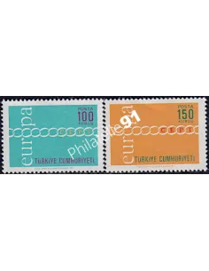 Timbres de Turquie n° 1981-1982, EUROPA 1971, Timbres d'Europe