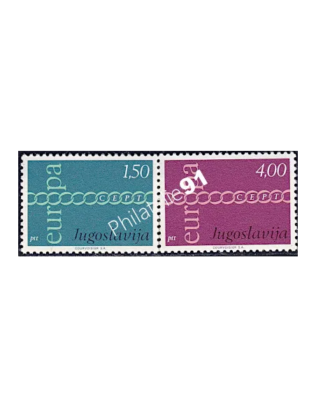Timbres de Yougoslavie n° 1301-1302, EUROPA 1971, Timbres d'Europe