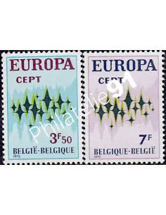 BELGIQUE - n° 1623 à 1624 - EUROPA 1972