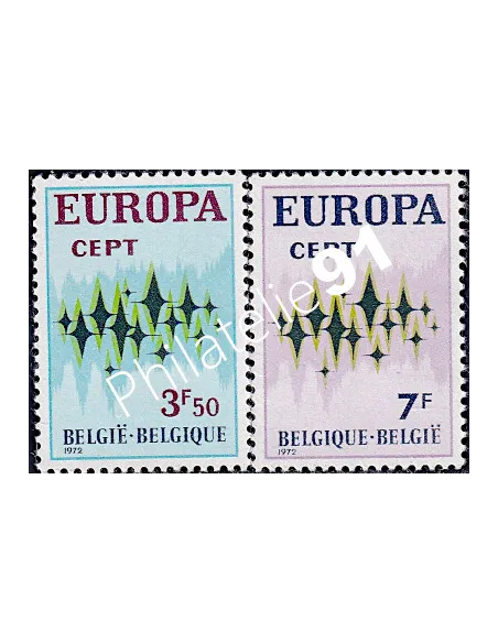 BELGIQUE - n° 1623 à 1624 - EUROPA 1972