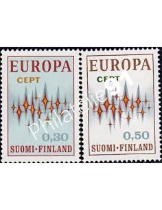 Timbres de Finlande n° 665 - 666, EUROPA 1972, timbres d'Europe