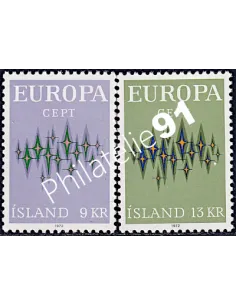 Timbres d'Islande n° 414-415, EUROPA 1972, timbres d'Europe
