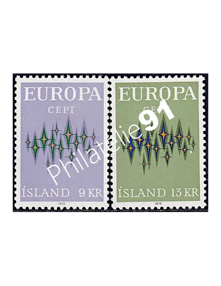 Timbres d'Islande n° 414-415, EUROPA 1972, timbres d'Europe