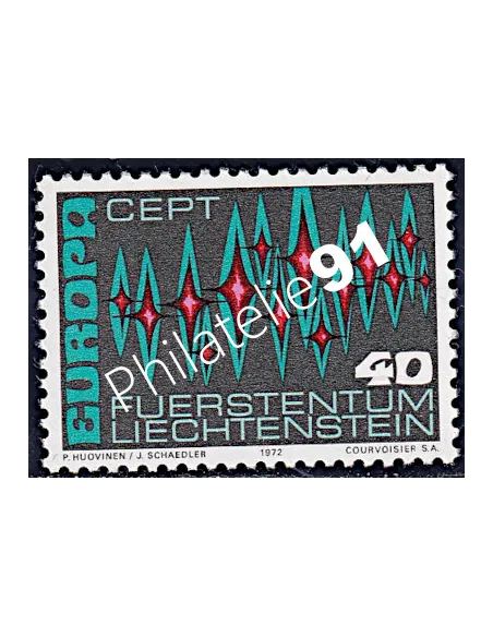 timbre du LIECHTENSTEIN n° 507 - EUROPA - 1972