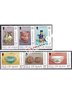 Timbres Île de Man n°75 à 80, Europa, Art céramique, timbres d'Europe