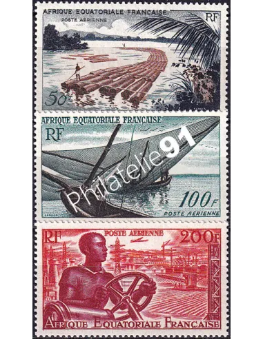 A.E.F. PA n° 58 à 60 charnière, collection timbres colonies françaises