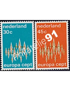 Timbres des Pays-Bas n° 958 - 959, EUROPA 1972, timbres d'Europe