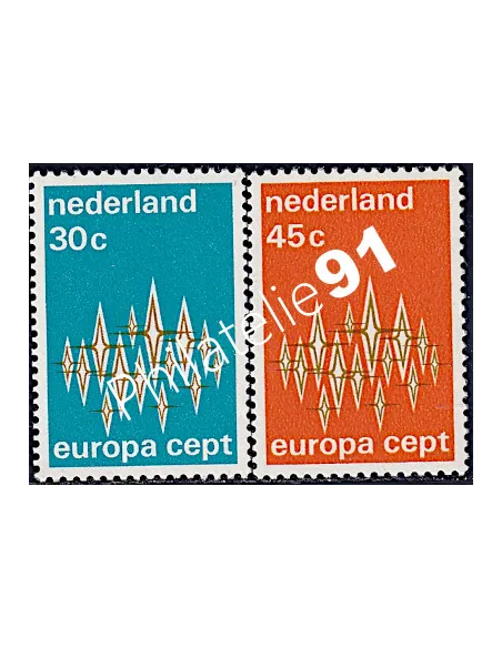 Timbres des Pays-Bas n° 958 - 959, EUROPA 1972, timbres d'Europe