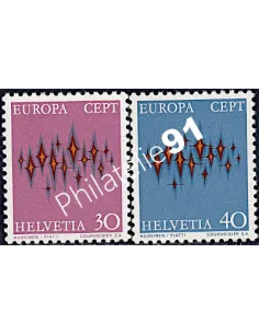 Timbres de Turquie n° 2024-2025, EUROPA 1972, timbres d'Europe