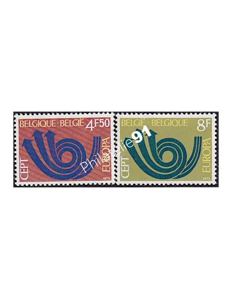 BELGIQUE n° 1661 à 1662, EUROPA 1973, collection de timbres d'Europe