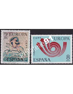 Timbres d'ESPAGNE n° 1779-1780, EUROPA 1973, timbres d'Europe