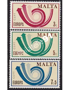 Timbres de Malte n° 474 à 476, EUROPA 1973, timbres d'Europe