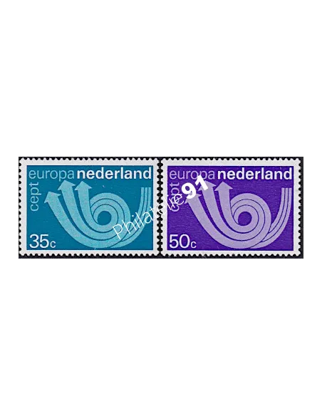 Timbres des Pays-Bas n° 982-983, EUROPA 1973, timbres d'Europe