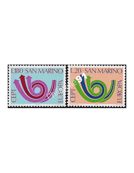Timbres de Saint-Marin n° 833-834, EUROPA 1973, timbres d'Europe