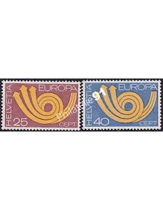 Timbres de Suisse n° 924-925, EUROPA 1973, timbres d'Europe