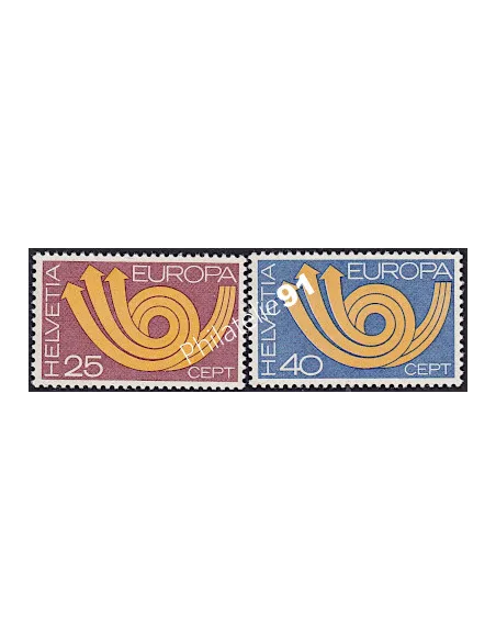 Timbres de Suisse n° 924-925, EUROPA 1973, timbres d'Europe