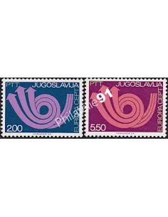 Timbres de Yougoslavie n° 1390-1391, EUROPA 1973, timbres d'Europe