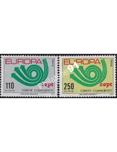 Timbres de Turquie n° 2050-2051, EUROPA 1973, timbres d'Europe