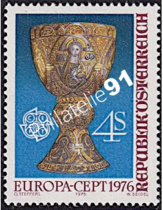 Timbre d'Autriche n° 1345 - EUROPA 1976 - Artisanat, timbres d'Europe