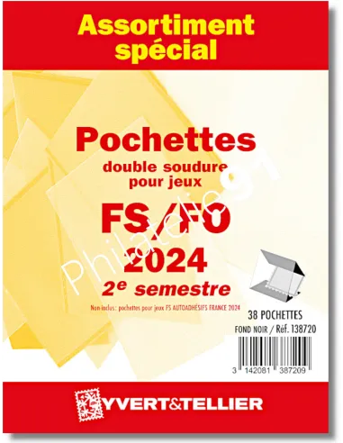 assortiment pochettes pour timbres 2024, jeux Yvert et Tellier 2024