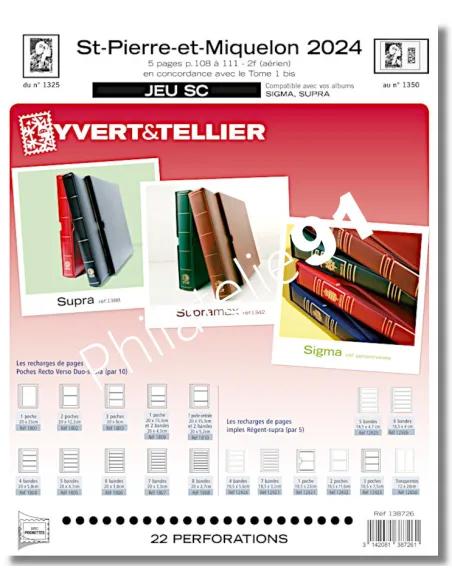 Pages SC 2024 de St-Pierre et Miquelon, Jeux 2024 Yvert et Tellier