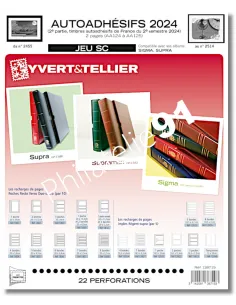Pages SC pour les timbres 2024 de France, Jeux 2024 Yvert et Tellier