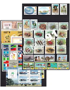 ILES SALOMON, lot de timbres neufs, collection Lot Tous Pays