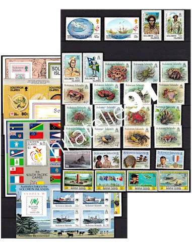 ILES SALOMON, lot de timbres neufs, collection Lot Tous Pays