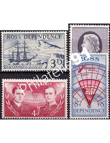 Terre de Ross, n° 1 à 4 neufs, collection timbres Océanie