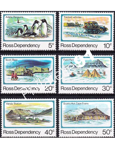 Terre de Ross, n° 15 à 20 neufs, collection timbres Océanie