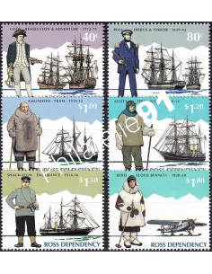 Terre de Ross, n° 38 à 43 neufs, collection timbres Océanie