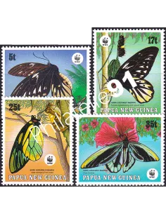 Papouasie-Nouvelle-Guinée, n° 569 à 572, collection timbres Océanie