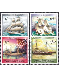 Papouasie-Nouvelle-Guinée, n° 575 à 578, collection timbres Océanie