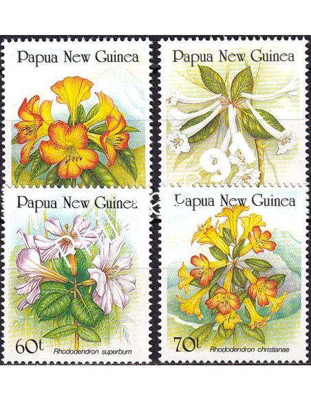 Papouasie-Nouvelle-Guinée, n° 579 à 582, collection timbres Océanie