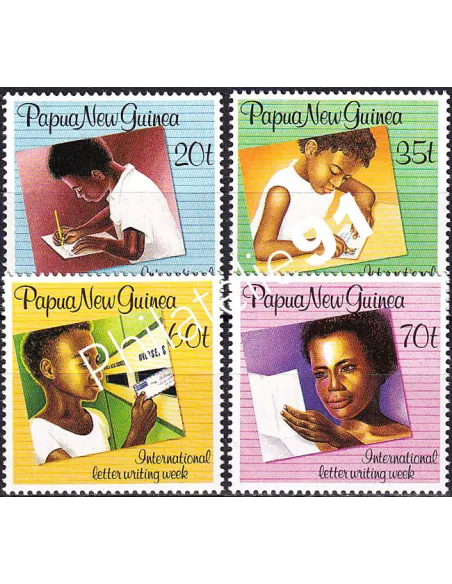 Papouasie-Nouvelle-Guinée, n° 583 à 586, collection timbres Océanie