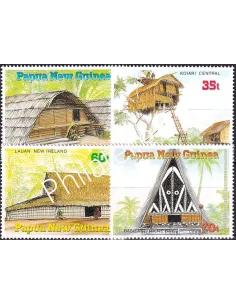 Papouasie-Nouvelle-Guinée, n° 587 à 590, collection timbres Océanie