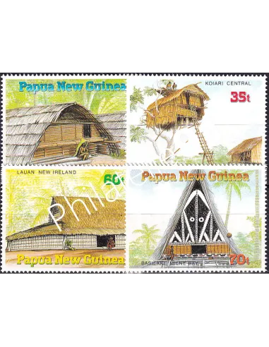 Papouasie-Nouvelle-Guinée, n° 587 à 590, collection timbres Océanie