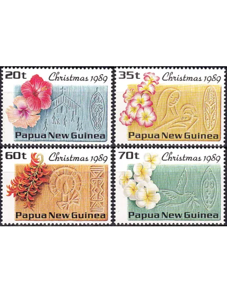 Papouasie-Nouvelle-Guinée, n° 601 à 604, collection timbres Océanie