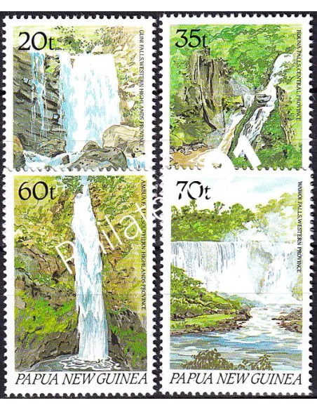 Papouasie-Nouvelle-Guinée, n° 605 à 608, collection timbres Océanie