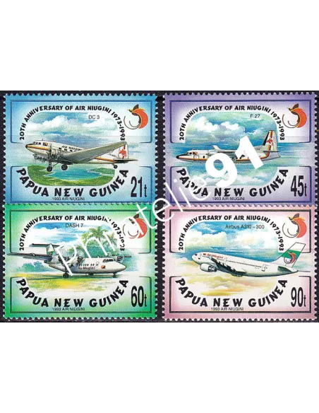 Papouasie-Nouvelle-Guinée, n° 690 à 693, collection timbres Océanie