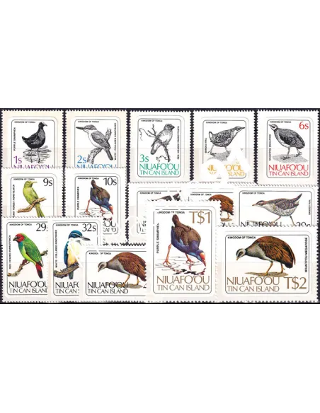 NIUAFO'OU, n° 27 à 41 ND adhésifs neufs, collection timbres Océanie