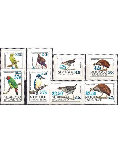 NIUAFO'OU, n° 72 à 79 ND adhésifs neufs, collection timbres Océanie