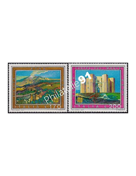 Timbres d'Italie n° 1299-1300, timbres EUROPA, Paysages, timbres d'Europe
