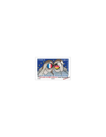 Timbre de France n° 4711 - Émission conjointe France / Allemagne - 50 ans du Traité de l’Élisée