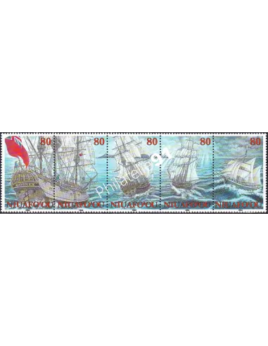 NIUAFO'OU, n° 206 à 210 neufs, en bande, collection timbres Océanie